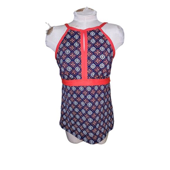 Lands End Womens Tankini‎ Top Size 12 Orange - Picture 1 of 4